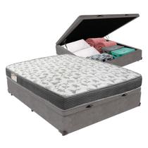 Cama Box Baú Viúvo Cinza + Colchão ISO100 D33 Ortobom Cama Box Baú Viúvo Cinza + Colchão ISO100 D33 Ortobom