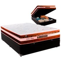 Cama Box Baú Viúvo e Colchão Esplendor Molas Ensacadas Luckspuma Preto Cama Box Baú Viúvo e Colchão Esplendor Molas Ensacadas Luckspuma Preto