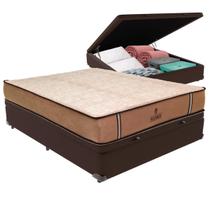 Cama Box Baú Viúvo e Colchão Madrid Molas V-tech