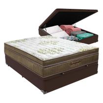 Cama Box Baú Viúvo Marrom e Colchão Gold Ultragel Molas ensacadas Ortobom Cama Box Baú Viúvo Marrom e Colchão Gold Ultragel Molas ensacadas Ortobom