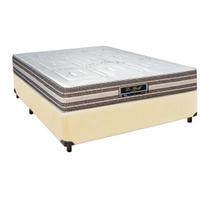 Cama Box Bege Casal + Colchão Molas Ensacadas Cama Box Bege Casal + Colchão Molas Ensacadas
