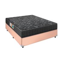 Cama Box Bege Casal e Colchão Espuma Super Firme D60 Portobel