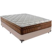 Cama Box Bege e Colchão Anjos Star Pillow In Casal Anjos Cama Box Bege e Colchão Anjos Star Pillow In Casal Anjos