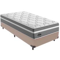 Cama Box Bege e Colchão Berlim Molas Ensacadas Solteiro Probel Cama Box Bege e Colchão Berlim Molas Ensacadas Solteiro Probel
