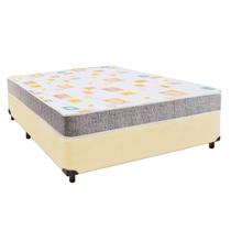 Cama + Box Bege e Colchão D20 Casal Cama + Box Bege e Colchão D20 Casal
