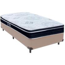 Cama Box Bege e Colchão Orthosono D33 Com Euro Pillow Solteiro Anjos Cama Box Bege e Colchão Orthosono D33 Com Euro Pillow Solteiro Anjos
