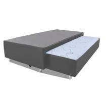 Cama Box Bicama Auxiliar Solteiro Sintético Espuma 8cm 40x88x188 Cinza Cama Box Bicama Auxiliar Solteiro Sintético Espuma 8cm 40x88x188 Cinza