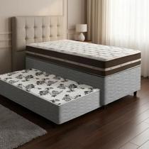 Cama Box Bicama com Colchão de Molas Solteiro DAngelis Classic Superlastic Com Auxiliar de Molas Unique Solteiro 88 cm Cama Box Bicama com Colchão de Molas Solteiro DAngelis Classic Superlastic Com Auxiliar de Molas Unique Solteiro 88 cm
