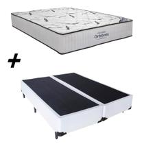 Cama Box Bipartido Casal + Colchão Ortobom Highfoam Espuma HR 45 High Resilience 68x138x188