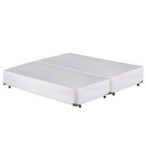 Cama Box Bipartido CASAL Corano Branco Universal - 138x188