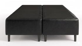 Cama Box Bipartido King Sintetico Preto 193x203x35 - Santo Box