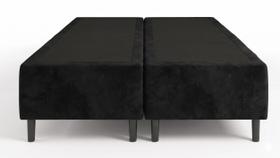 Cama Box Bipartido King Suede Preto 193x203x35 - Santo Box