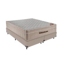 Cama Box Bipartido Queen Bege e Colchão Airtech Springpocket Molas Ensacadas Ortobom Cama Box Bipartido Queen Bege e Colchão Airtech Springpocket Molas Ensacadas Ortobom