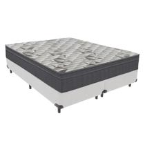 Cama Box Bipartido Queen Branco e Colchão Airtech 100 D33 Ortobom Cama Box Bipartido Queen Branco e Colchão Airtech 100 D33 Ortobom