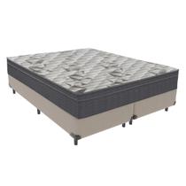 Cama Box Bipartido Queen Cinza e Colchão Airtech 100 D33 Ortobom Cama Box Bipartido Queen Cinza e Colchão Airtech 100 D33 Ortobom
