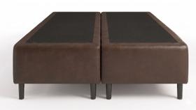 Cama Box Bipartido Queen Sintetico Marrom 158x198x35 - Santo Box Cama Box Bipartido Queen Sintetico Marrom 158x198x35 - Santo Box