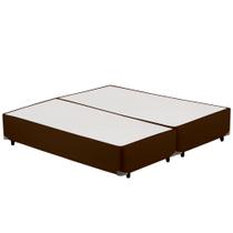 Cama Box Bipartido QUEEN SIZE Corano Marrom Universal - 158x198