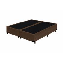 Cama Box Blindado Casal Bipartido AColchoes Suede Marrom 40x138x188 Cama Box Blindado Casal Bipartido AColchoes Suede Marrom 40x138x188