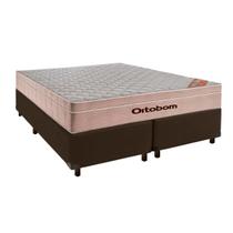 Cama Box Blindado Casal + Colchão Molas Ensacadas Airtech Ortobom