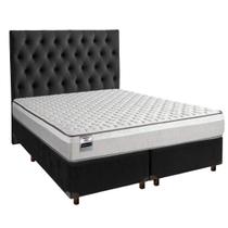 Cama + Box Blindado e Colchão Molas Ensacadas Casal - Hanover Inducol + Cabeceira