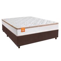 Cama + Box Blindado e Colchão Molas Ensacadas Casal - Isis Real Inducol