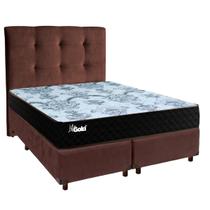 Cama + Box Blindado e Colchão Molas Ensacadas Casal - Life Gold Paropas + Cabeceira