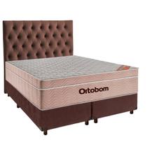 Cama + Box Blindado e Colchão Ortobom Molas Ensacadas Casal - Airtech + Cabeceira