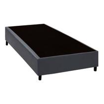 Cama Box Blindado Solteiro Extremo Reforçado King Design Sintético Cinza 88x188x40