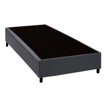 Cama Box Blindado Solteiro HomeQueen Sintético Cinza 40x88x188