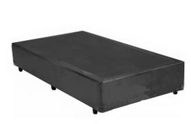 Cama Box Blindado Solteiro NK Camas Sintético Cinza 40x88x188