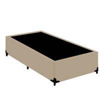 Cama Box Blindado Solteiro Turca Sintético Bege 88x188x40