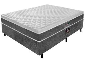 Cama Box (Box + Colchão) Casal Castor de Molas - 55cm de Altura One Face Barcelona Pocket