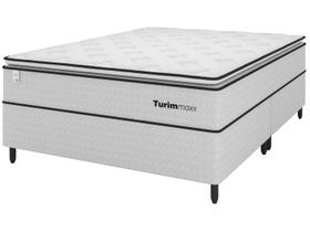 Cama Box (Box + Colchão) Queen Plumatex - de Molas Ensacadas 65cm de Altura Turim Maxx