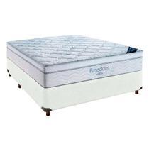 Cama Box Branco + Colchão Casal Freedom Ortobom