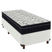 Cama Box Branco + Colchão Solteiro Airtech 150 Ortobom