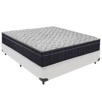Cama Box Branco e Colchão Airtech 150 Espuma D45 Casal Ortobom