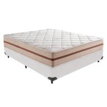 Cama Box Branco e Colchão Casal Classic Anjos