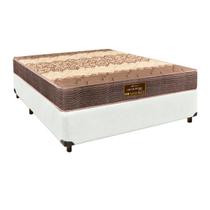 Cama + Box Branco e Colchão D26 Casal