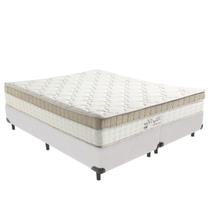 Cama Box Branco e Colchão King King Best Anjos