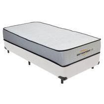 Cama Box Branco e Colchão Orthopedic D33 V-Tech Solteiro