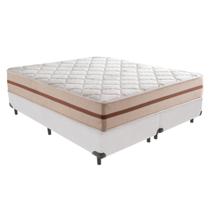 Cama Box Branco e Colchão Queen Classic Anjos