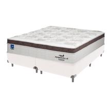 Cama Box Branco e Colchão Queen Personalle Molas Ensacadas Plumatex