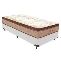 Cama Box Branco e Colchão Victory Molas V-Tech Solteiro