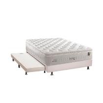 Cama Box c/Auxiliar Casal: Colchão Anjos MasterPocket Impressione + Base CRC Courano Branco(138x188) Cama Box c/Auxiliar Casal: Colchão Anjos MasterPocket Impressione + Base CRC Courano Branco(138x188)