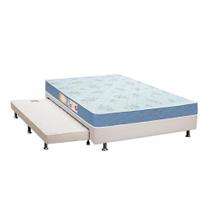 Cama Box c/Auxiliar Casal: Colchão Espuma Castor D45 Sleep Max + Base CRC Courano White(138x188) Cama Box c/Auxiliar Casal: Colchão Espuma Castor D45 Sleep Max + Base CRC Courano White(138x188)