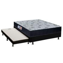 Cama Box c/Auxiliar Casal: Colchão Ortopédico Orthoflex Foggia Sogni + Base CRC Courano Black(138x188) Cama Box c/Auxiliar Casal: Colchão Ortopédico Orthoflex Foggia Sogni + Base CRC Courano Black(138x188)