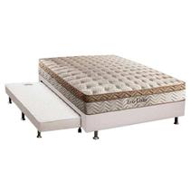 Cama Box c/Auxiliar Casal: Colchão Paropas MasterPocket Eco Linho + Base CRC Courano Branco(138x188) Cama Box c/Auxiliar Casal: Colchão Paropas MasterPocket Eco Linho + Base CRC Courano Branco(138x188)