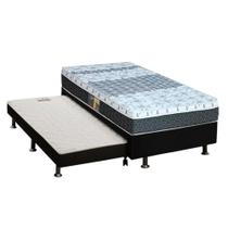 Cama Box c/Auxiliar Solteiro: Colchão Castor Bonnel Class + Base CRC Courano Black(88x188) Cama Box c/Auxiliar Solteiro: Colchão Castor Bonnel Class + Base CRC Courano Black(88x188)