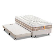 Cama Box c/Auxiliar Solteiro: Colchão Castor Pocket Silver Star Air + Base CRC Courano Branco(88x188) Cama Box c/Auxiliar Solteiro: Colchão Castor Pocket Silver Star Air + Base CRC Courano Branco(88x188)