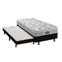 Cama Box c/Auxiliar Solteiro: Colchão Espuma Probel D45/ EP Guarda Costas Plus + Base CRC Courano Black(88x188) Cama Box c/Auxiliar Solteiro: Colchão Espuma Probel D45/ EP Guarda Costas Plus + Base CRC Courano Black(88x188)